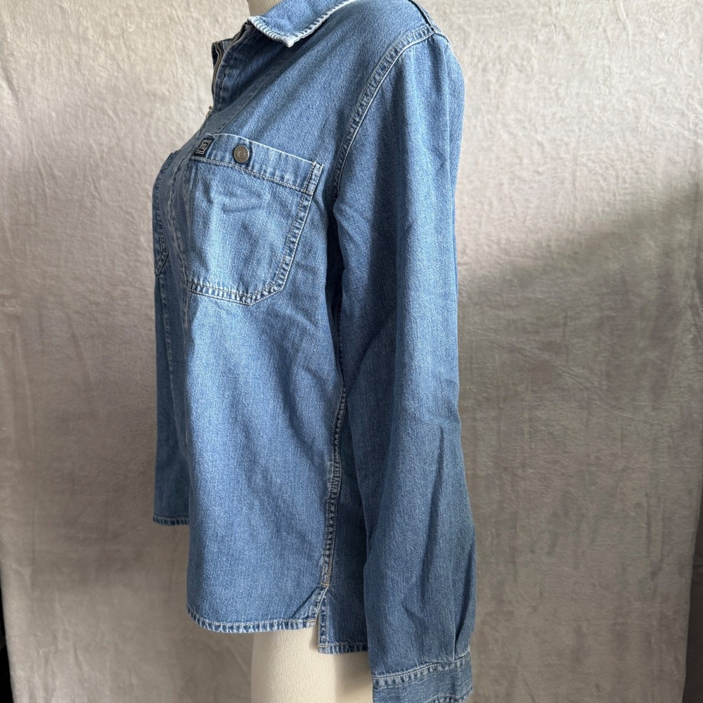 VTG Pepe Jeans London Women's Denim Jacket Sz M Full Zip medium Wash barn '94 - Picture 4 of 16